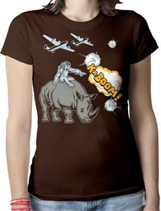 Monkey Rhino Kaboom Ladies Organic T-Shirt