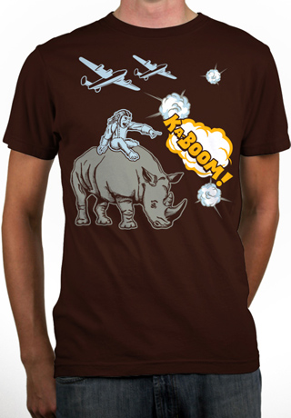 Monkey Rhino Kaboom Mens Organic T-Shirt