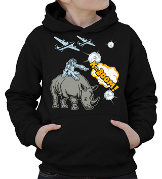 Monkey Rhino Kaboom Kids Hooded Sweatshirt
