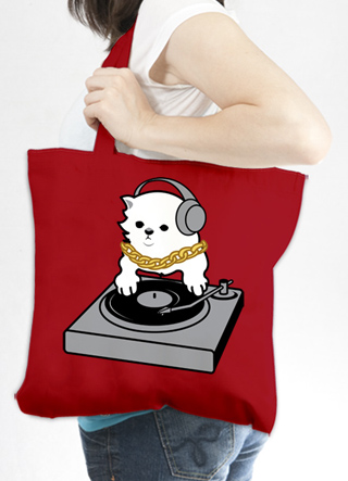 DJ Kitty Tote Bag