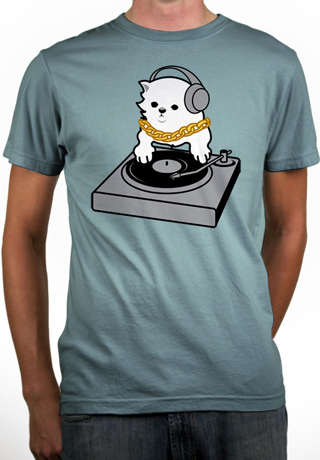 DJ Kitty Mens Organic T-Shirt