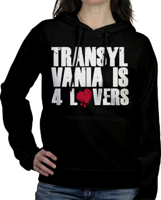 Transylvania Is For Lovers Ladies Hooded Sweatshirt