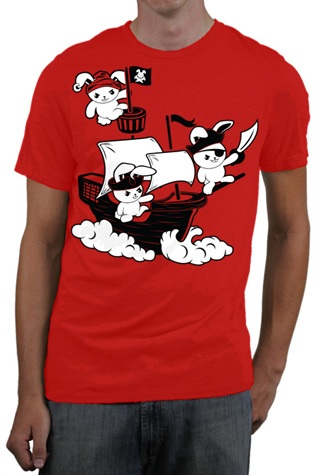 Pirate Bunnies Mens Slim Fit T-Shirt