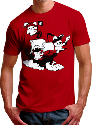 Pirate Bunnies Mens T-Shirt