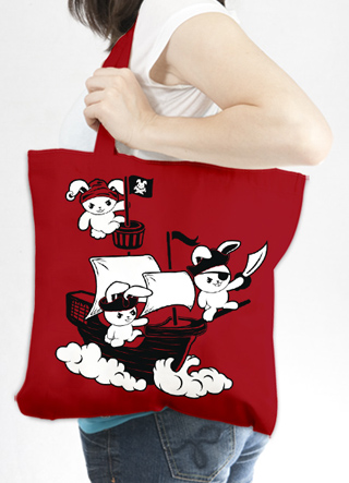 Pirate Bunnies Tote Bag