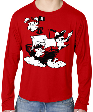 Pirate Bunnies Mens Long Sleeve T-Shirt