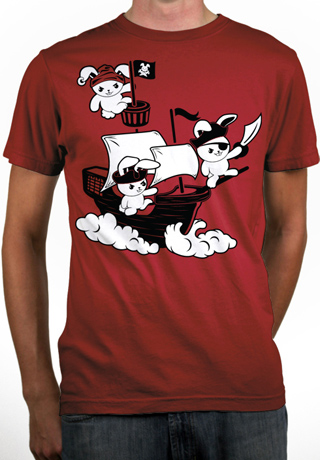 Pirate Bunnies Mens Organic T-Shirt