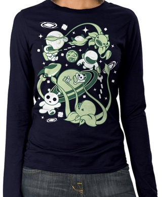 Space War Ladies Long Sleeve T-Shirt