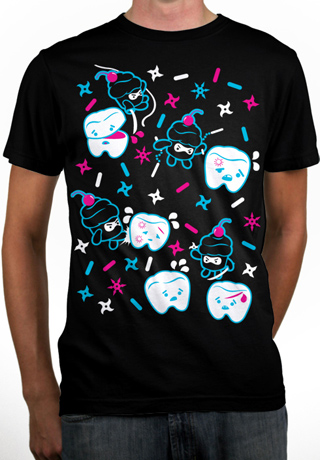 Cupcake Ninjas Vs Teeth Mens Organic T-Shirt