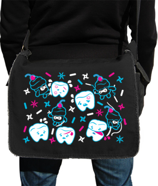 Cupcake Ninjas Vs Teeth Messenger Bag