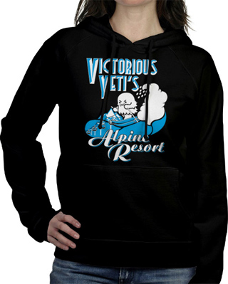 Victorious Yeti's Alpine Resort Ladies Hooded Sweatshirt