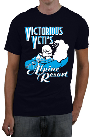 Victorious Yeti's Alpine Resort Mens Slim Fit T-Shirt