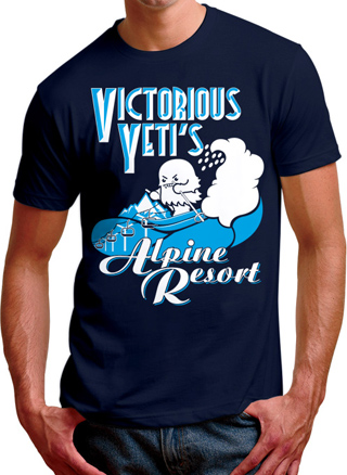 Victorious Yeti's Alpine Resort Mens T-Shirt