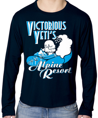 Victorious Yeti's Alpine Resort Mens Long Sleeve T-Shirt
