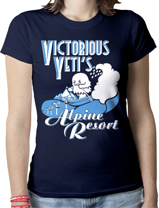 Victorious Yeti's Alpine Resort Ladies Organic T-Shirt