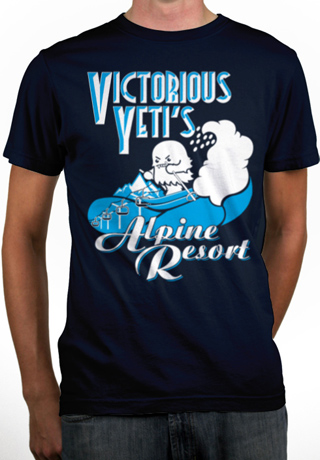 Victorious Yeti's Alpine Resort Mens Organic T-Shirt