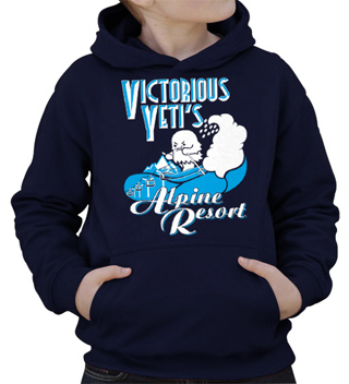 Victorious Yeti's Alpine Resort Kids Hooded Sweatshirt