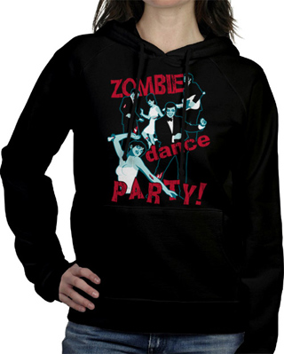 Zombie Dance Party Ladies Hooded Sweatshirt