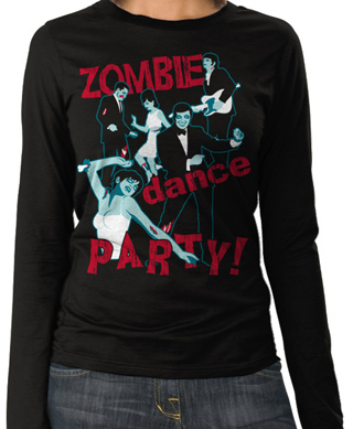 Zombie Dance Party Ladies Long Sleeve T-Shirt