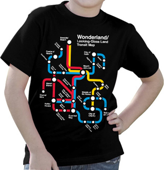 Wonderland Metro Map Kids T-Shirt