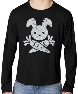 Jolly Roger Bunny Mens Long Sleeve T-Shirt