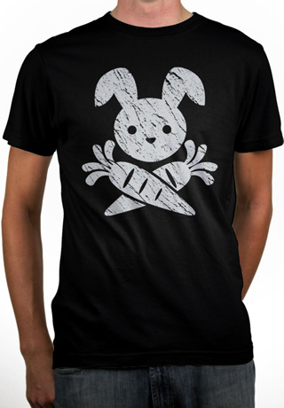 Jolly Roger Bunny Mens Organic T-Shirt