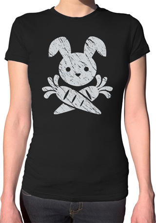 Jolly Roger Bunny Ladies T-Shirt