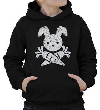 Jolly Roger Bunny Kids Hooded Sweatshirt