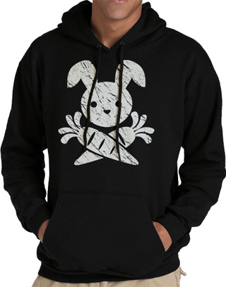 Jolly Roger Bunny Mens Hooded Sweatshirt