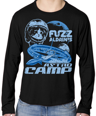 Fuzz Aldrin's Astro Camp Mens Long Sleeve T-Shirt