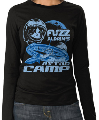 Fuzz Aldrin's Astro Camp Ladies Long Sleeve T-Shirt