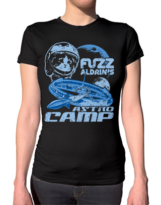 Fuzz Aldrin's Astro Camp Ladies T-Shirt