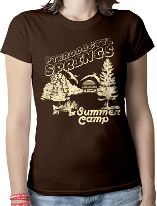 Pterodactyl Springs Summer Camp Ladies Organic T-Shirt