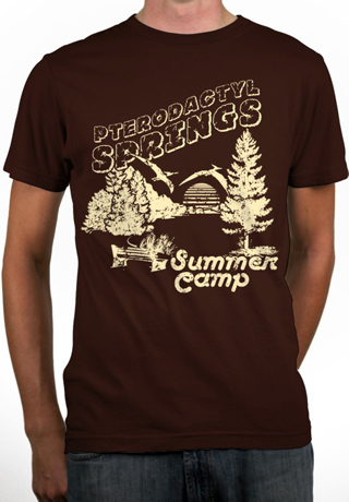 Pterodactyl Springs Summer Camp Mens Organic T-Shirt