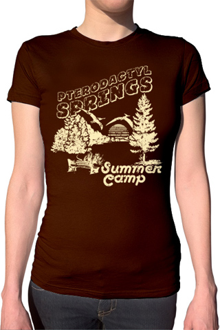 Pterodactyl Springs Summer Camp Ladies T-Shirt