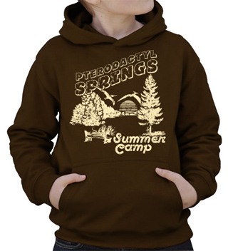 Pterodactyl Springs Summer Camp Kids Hooded Sweatshirt