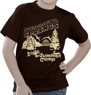 Pterodactyl Springs Summer Camp Kids T-Shirt