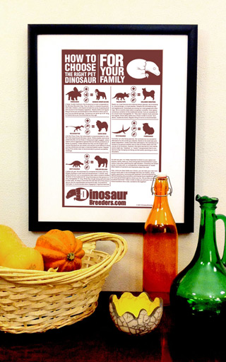 How To Choose A Pet Dinosaur Art Print