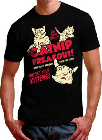 Catnip Freakout Mens T-Shirt