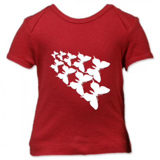 Flight Of The Butterflies-White Ink Infant Lap T-Shirt
