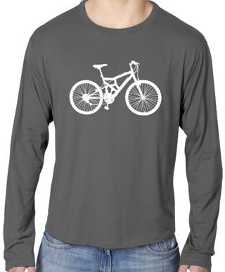 Bike Love - White Ink Mens Long Sleeve T-Shirt