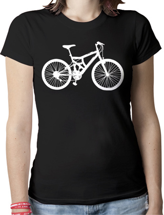 Bike Love - White Ink Ladies Organic T-Shirt