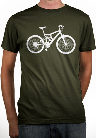 Bike Love - White Ink Mens Organic T-Shirt