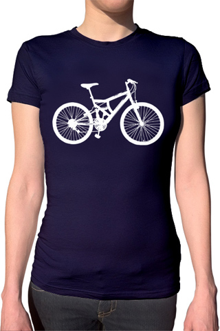 Bike Love - White Ink Ladies T-Shirt