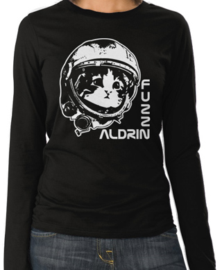 Fuzz Aldrin Ladies Long Sleeve T-Shirt