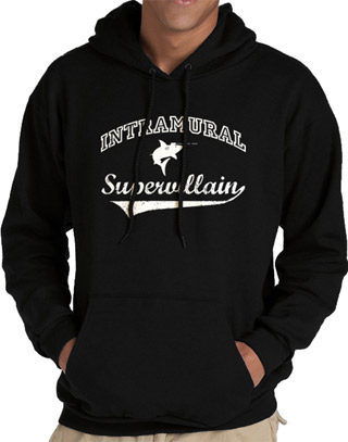 Intramural Supervillain Mens Hooded Sweatshirt