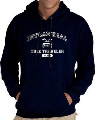 Intramural Time Traveler Mens Hooded Sweatshirt