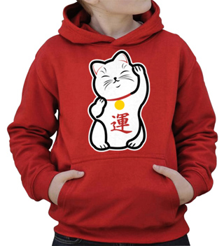 Maneki Neko Kids Hooded Sweatshirt
