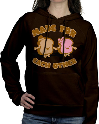 Peanut Butter & Jelly Lovers Ladies Hooded Sweatshirt