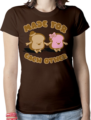 Peanut Butter & Jelly Lovers Ladies Organic T-Shirt